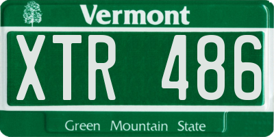 VT license plate XTR486
