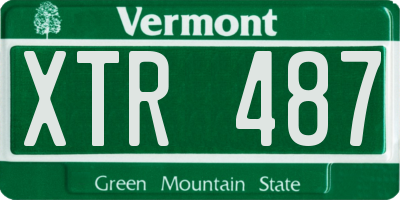 VT license plate XTR487