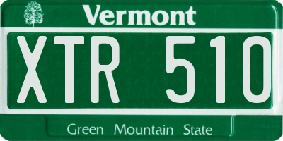 VT license plate XTR510