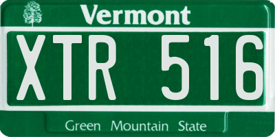 VT license plate XTR516