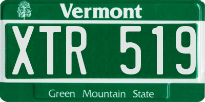VT license plate XTR519