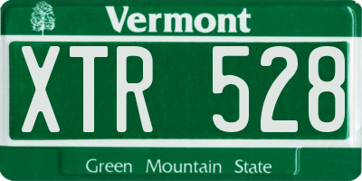 VT license plate XTR528