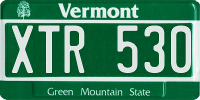 VT license plate XTR530
