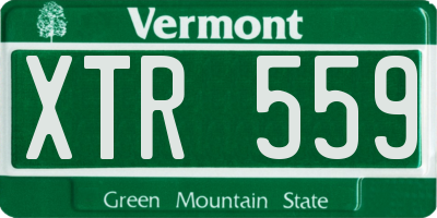 VT license plate XTR559