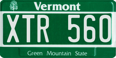VT license plate XTR560