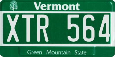 VT license plate XTR564