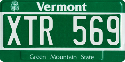 VT license plate XTR569