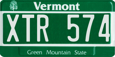 VT license plate XTR574