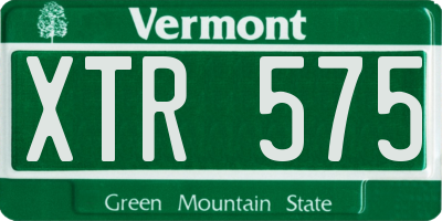 VT license plate XTR575