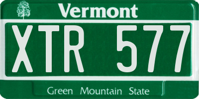 VT license plate XTR577