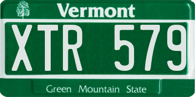 VT license plate XTR579