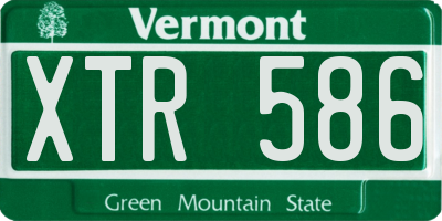 VT license plate XTR586