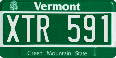 VT license plate XTR591