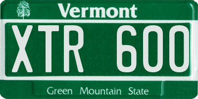 VT license plate XTR600