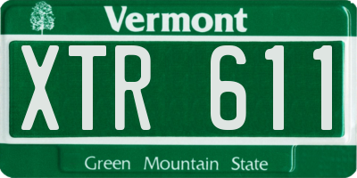 VT license plate XTR611