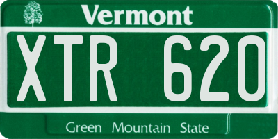 VT license plate XTR620
