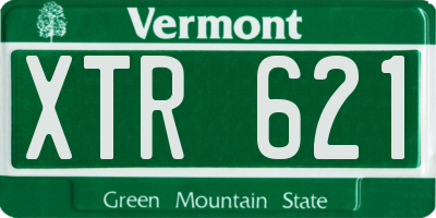 VT license plate XTR621
