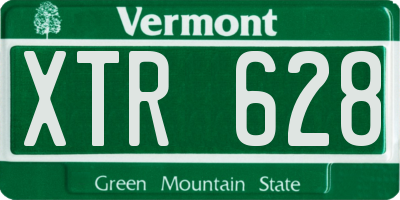 VT license plate XTR628