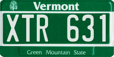 VT license plate XTR631