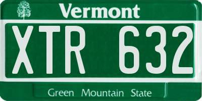 VT license plate XTR632