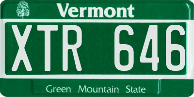 VT license plate XTR646