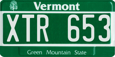 VT license plate XTR653