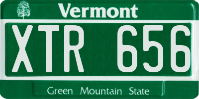 VT license plate XTR656