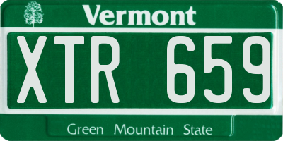VT license plate XTR659