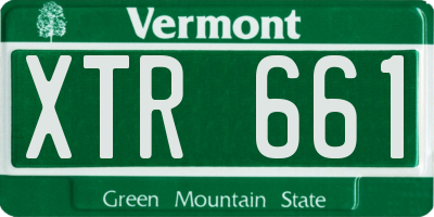 VT license plate XTR661