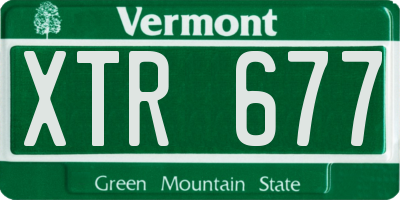 VT license plate XTR677