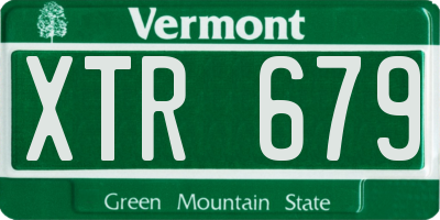 VT license plate XTR679
