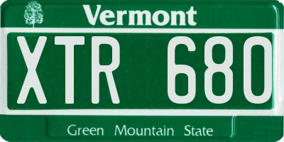 VT license plate XTR680