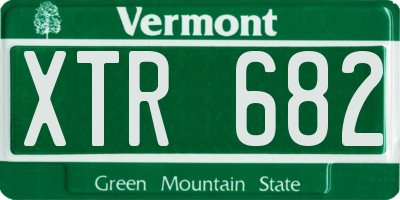 VT license plate XTR682