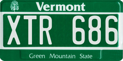 VT license plate XTR686