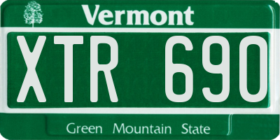 VT license plate XTR690