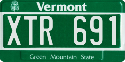 VT license plate XTR691