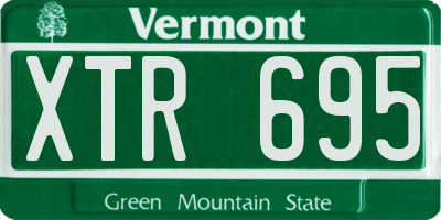 VT license plate XTR695