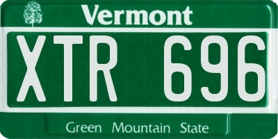 VT license plate XTR696