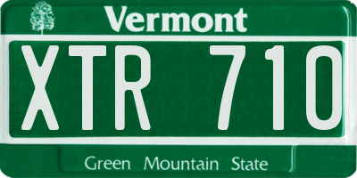 VT license plate XTR710