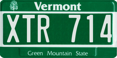 VT license plate XTR714