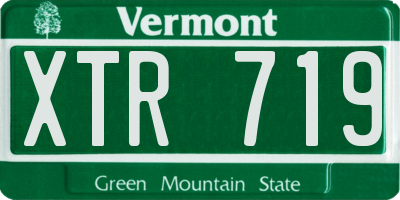 VT license plate XTR719