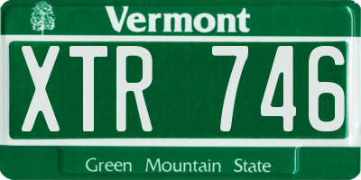 VT license plate XTR746