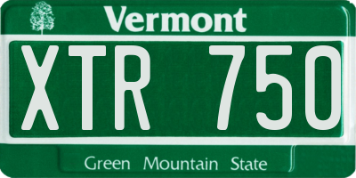 VT license plate XTR750