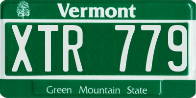 VT license plate XTR779