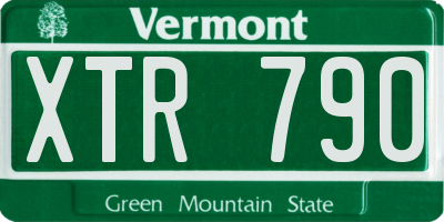 VT license plate XTR790