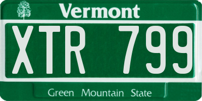 VT license plate XTR799