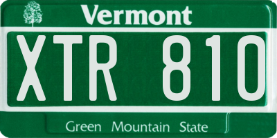 VT license plate XTR810