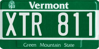 VT license plate XTR811