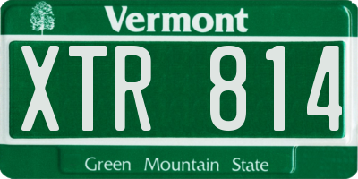 VT license plate XTR814