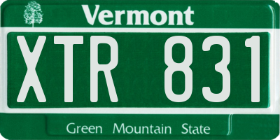 VT license plate XTR831